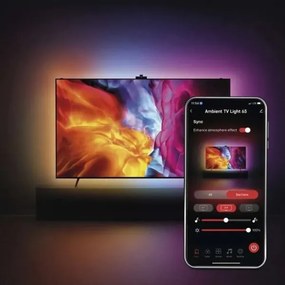 Bandă LED RGBIC pentru televizor GoSmart LED/24W/230V 65“