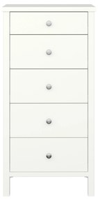 Tvilum Comoda cu 5 sertare Culoare alba, VITUS