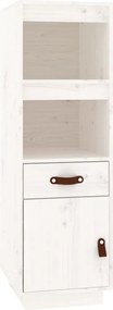 vidaXL Dulap înalt, alb, 34x40x108,5 cm, lemn masiv de pin