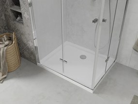 Mexen Lima Duo cabină de duș pliabilă 80 x 70 cm, transparentă, crom + cadă de duș plată - 856-080-070-01-02-4010