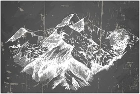 Tablou - Ilustrație de munți (90x60 cm)