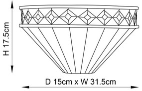 Endon 64149 - Aplică de perete Tiffany FARGO, 1xE14/40W/230V