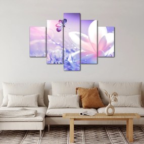 Tablou - Fluture lângă floare (150x105 cm)