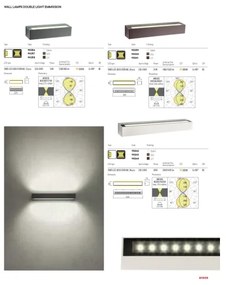 Redo 90261 - Aplica LED de exterior AROOS, 21W/230V, 3000K, IP65, maro