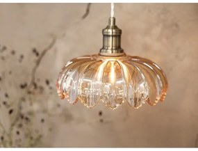 Lustră pe cablu Markslöjd 108858 KURAGE 1xE27/40W/230V alamă/bej fumuriu