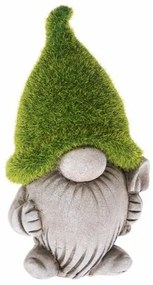 Gnom de grădină cu lopată, ceramică, 10,5 x 18,5 x 8,5 cm