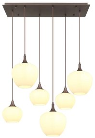 Lustră pe cablu Globo 15548-6HC MAXY 6xE27/40W/230V alb