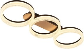 Lustră LED Klausen Sunset PL3 70cm Auriu Transparent Modernă Plafonieră 30W CCT Reglabilă Alb Cald Neutru Rece Iluminat Interior Sofisticat 3 Ani