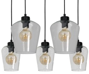 Lustră pe cablu SANTIAGO 5xE27/60W/230V transparent