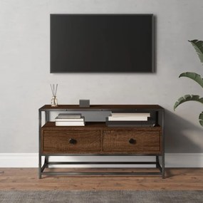 826314 vidaXL Comodă TV, stejar maro, 80x35x45 cm, lemn prelucrat