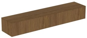 Dulap baza suspendat Ideal Standard Atelier Conca finisaj nuc inchis 2 sertare cu blat 240 cm