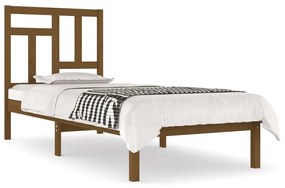 3104531 vidaXL Cadru de pat, maro miere, 90x200 cm, lemn masiv de pin