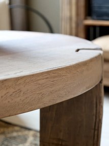 Masuta de cafea rotundă din lemn reciclat, natur, Ø72 cm, Grimaud