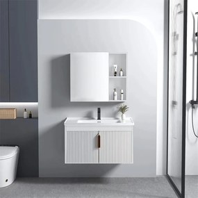 Set mobilier de baie cu lavoar Astor 60 cm Alb