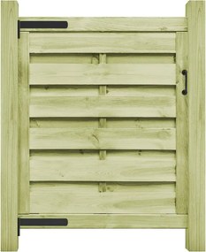 vidaXL Poartă de grădină, verde, 100 x 100 cm, lemn de pin tratat