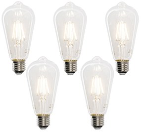 Set de 5 becuri LED inteligente E27 ST64 4.5W 470 lm 1800-4000K