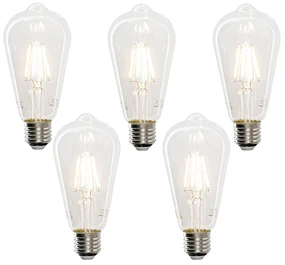 Set de 5 becuri LED inteligente E27 ST64 4.5W 470 lm 1800-4000K