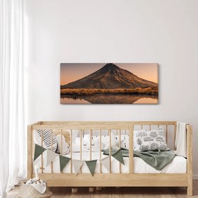 Tablou oglindirea muntelui Taranaki, Noua Zeelanda (120x50 cm)