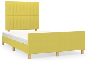 3125210 vidaXL Cadru de pat cu tăblie, verde, 120x200 cm, textil