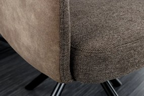 Set de 2 scaune pivotante BIG GEORGE maro taupe