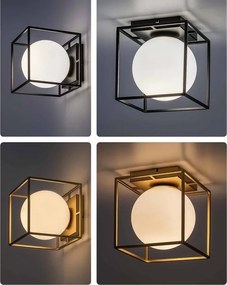 Aplica perete sau tavan pentru exterior IP44 Modane negru