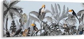 Tablou - Animale în pădurea tropicală (120x50 cm)