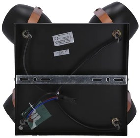 Spot ANICA 4xE14/40W/230V negru/cupru