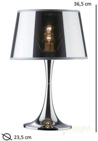 Veioza, lampa de masa LONDON CROMO TL1 SMALL 032368