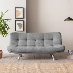 Canapea extensibila 3 locuri living, 180x110 cm – stofa, gri – Merburn
