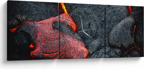Tablou - Lava (cu ceas) (90x30 cm)