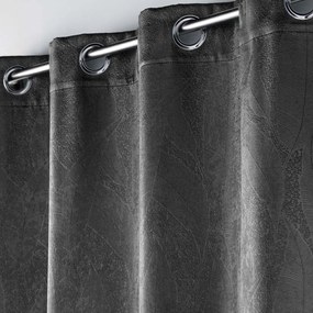 Draperie gri antracit blackout din catifea 135x280 cm Melodie – douceur d'intérieur