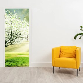 Fototapet pentru ușă - Copac în luncă (95x205cm)