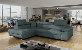 Colțar albastru extensibil/cu spațiu de depozitare (cu colț pe partea stângă/în formă de ”L”) Anton – ELTAP