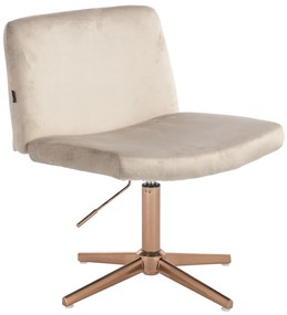 HR150CROSS Scaun Latte din Catifea cu Bază Aurie