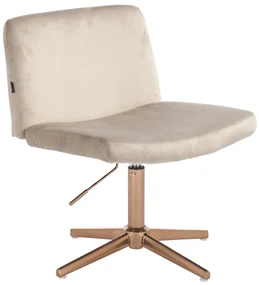 HR150CROSS Scaun Latte din Catifea cu Bază Aurie