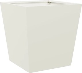 vidaXL Jardinieră de grădină, alb, 40x40x40 cm, oțel