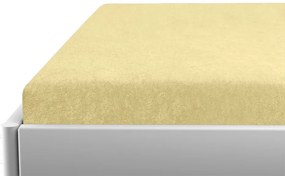 Cearsaf Frotir pentru patut 70x140 cm Galben