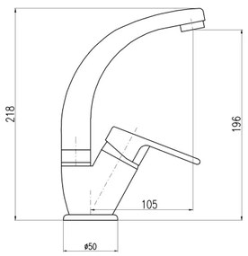 Baterie pentru chiuvetă RAV Slezák COLORADO CO106.0/2, crom lucios, 21,8 cm