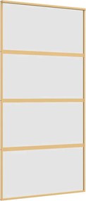 vidaXL Ușă glisantă, auriu, 102,5x205 cm, sticlă ESG mată și aluminiu