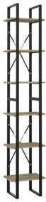 806500 vidaXL Bibliotecă cu 6 rafturi, stejar sonoma, 40x30x210 cm, PAL