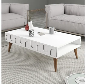 Măsuță de cafea Bipemu 1 (alb + nuc). 1093327