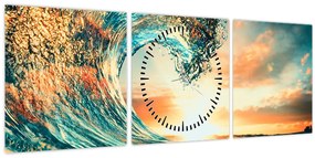 Tablou - Val (cu ceas) (90x30 cm)