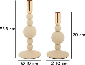 Sfeșnice 2 buc. din metal Aster – Mauro Ferretti