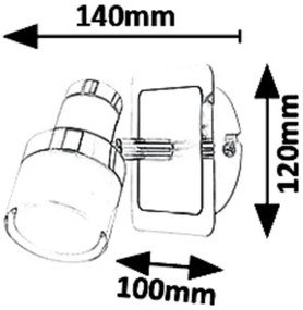 Rabalux 5021 - Spot de perete LED HAROLD LED/5W/230V IP44
