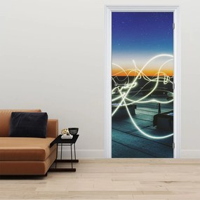 Fototapet pentru ușă - Privind cerul depe acoperiș (95x205cm)