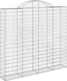 vidaXL Coș gabion arcuit, 200x50x180/200 cm, fier galvanizat