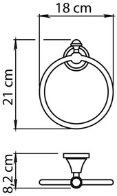 Suport pentru prosoape GEDY NV7013 Nevis cerc,crom