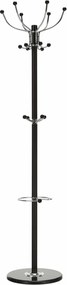 Cuier pom JIMY NEW, negru, metal/marmura, 37x175 cm