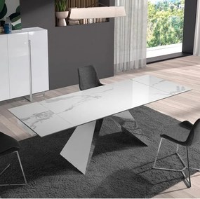 Masa extensibila deosebita design LUX Porcelain Marble 160-240cm