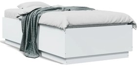 3209758 vidaXL Cadru de pat, alb, 75x190 cm, lemn prelucrat
